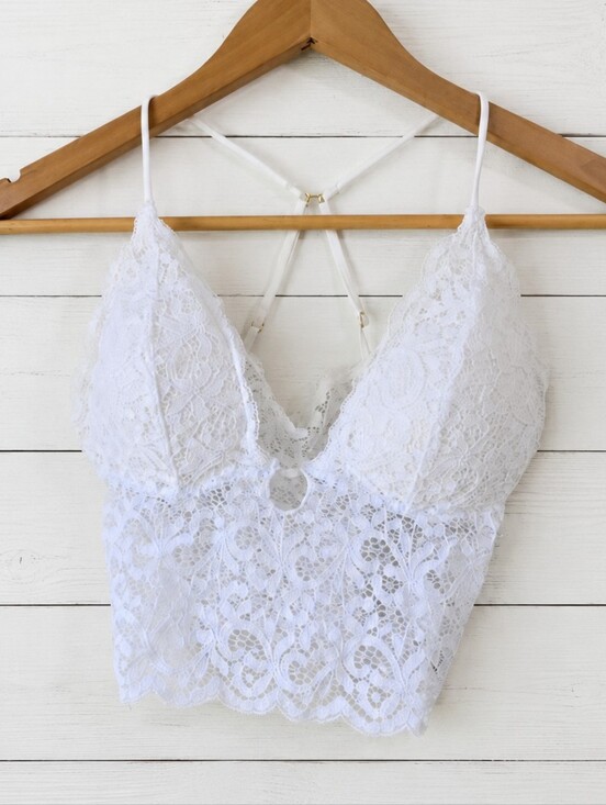 Abound Other - Abound White Lace Convertible Tank Bralette Size M
